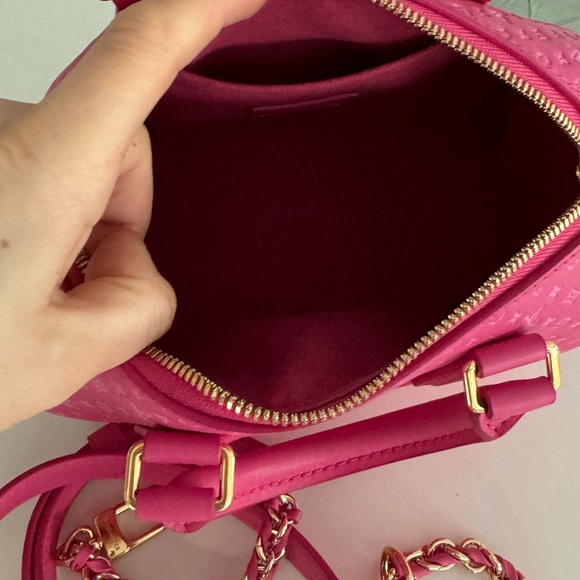 LOUIS VUITTON PINK BAG Speedy Bandoulière 20 - Picture 6 of 11